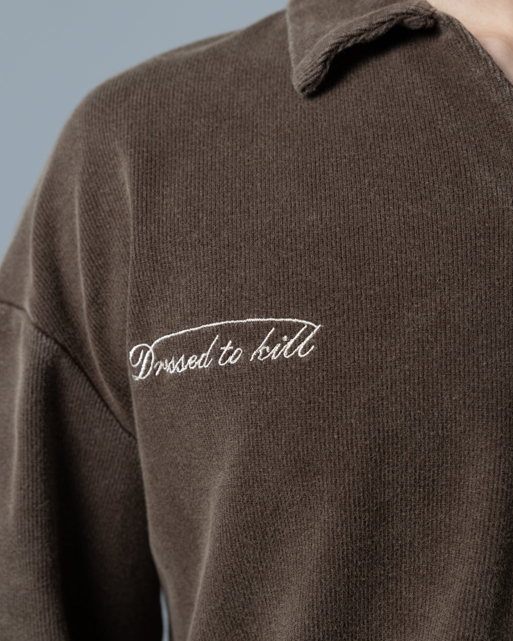 Polo Sweater - Dust Brown