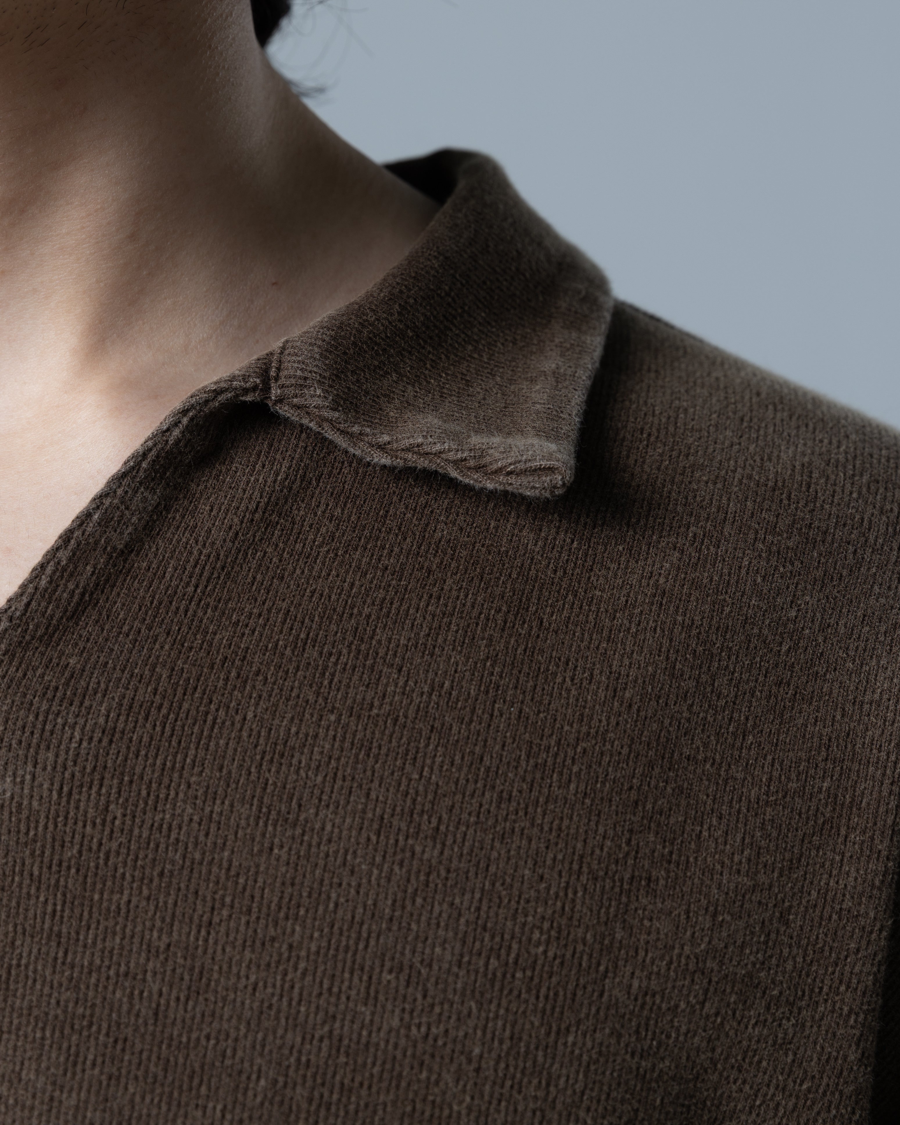 Polo Sweater - Dust Brown
