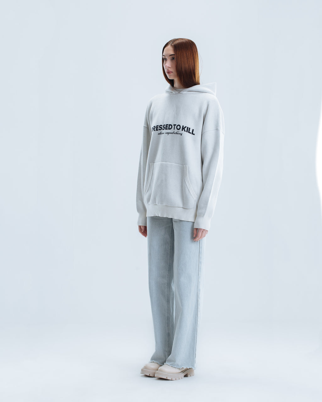 Knitted Hoodie - White