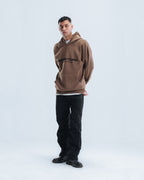 Knitted Hoodie - Brown