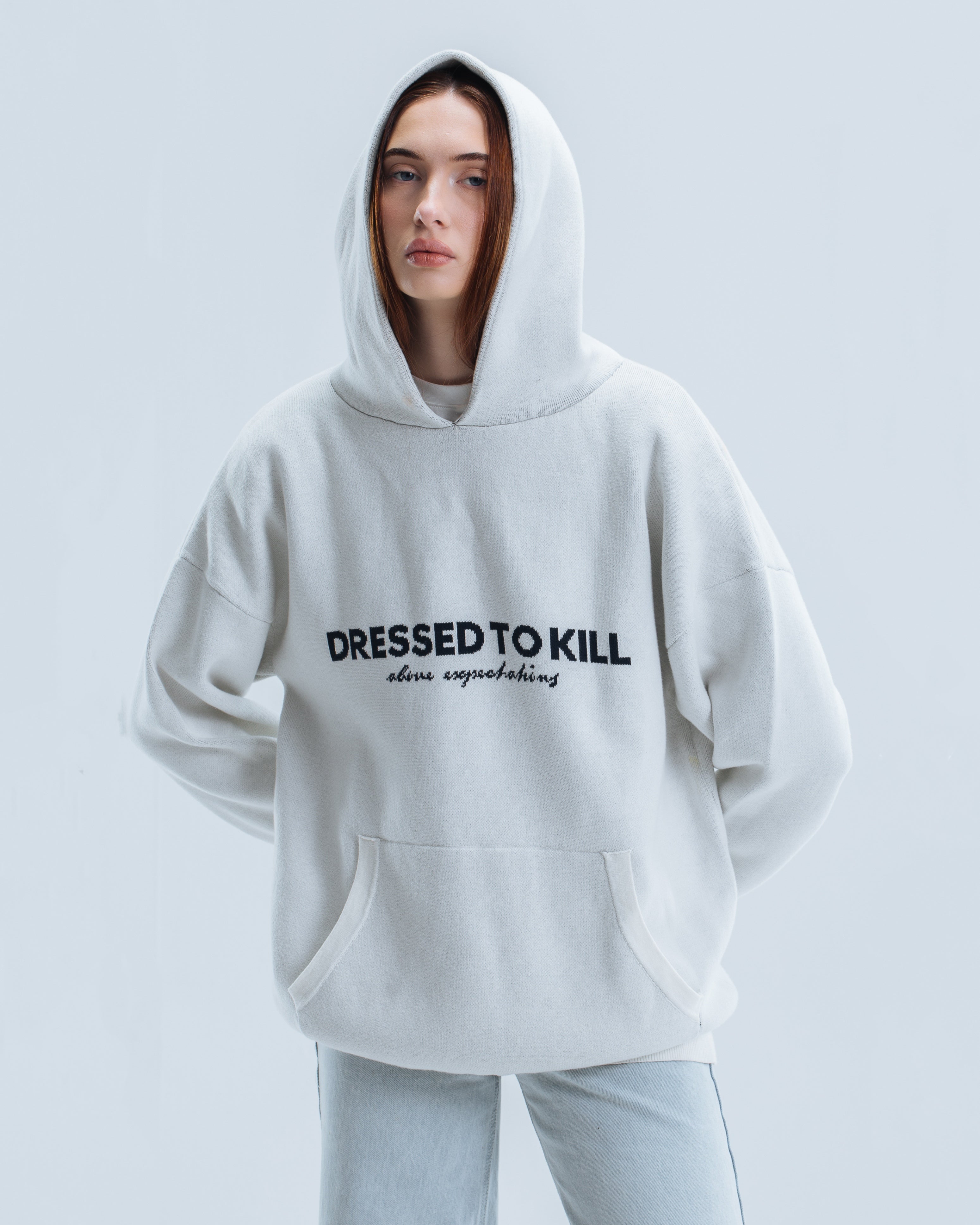 Knitted Hoodie - White