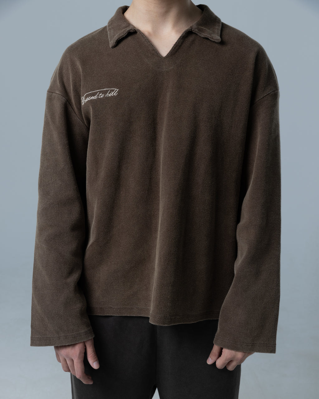 Polo Sweater - Dust Brown